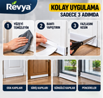 Revya™ - Kapı Pencere İzolasyon Bandı 3 Metre Şeffaf Silikon